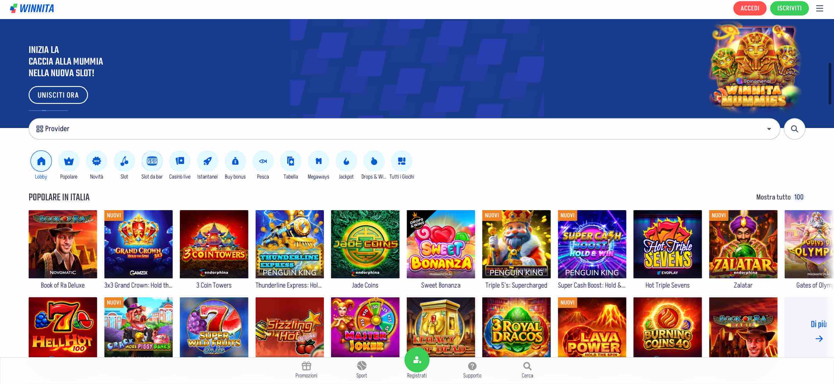 5. Winnita – 100 Giri Gratuiti su Hot Triple Sevens